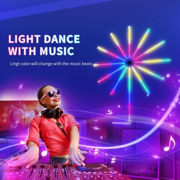 WEE MART Smart LED Light Strip DIY Firework Remote Bluetooth Festoon Lamp Home Indoor Bedroom Party Bar Decor - Image 2