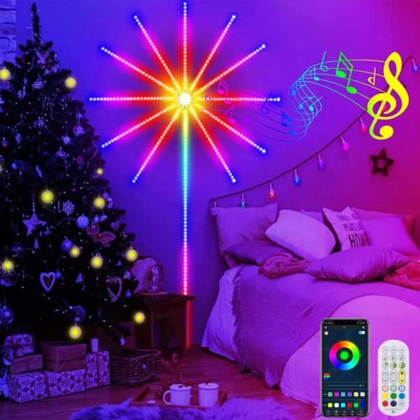 WEE MART Smart LED Light Strip DIY Firework Remote Bluetooth Festoon Lamp Home Indoor Bedroom Party Bar Decor - Image 5