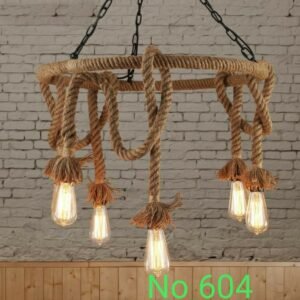 WEE MART Rustic Rope hanging/pendant Vintage Decorative cieling LED light, Beige color. 1.2 Meter- Lights Included