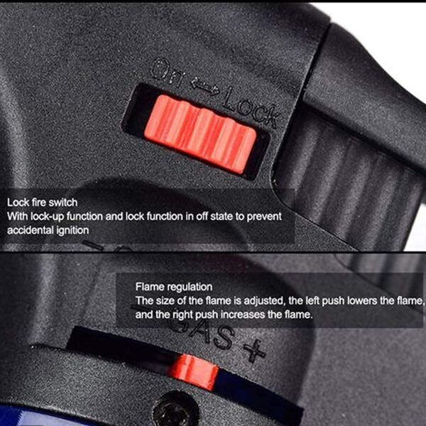 WEE MART Stylish Butane Lighter Sharp Small Jet Flame Refillable Cigarette Lighter Variation (Jet Flame Torch Barbeque) - Image 3