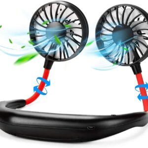 WEE MART Portable Neck Fan Hands Free USB Gadgets Rechargeable Wearable Neckband Face Fan for Sports, Kitchen Cool Gadgets, Office 3 level air Portable Fan Gadget For Men & Women, Gift Item