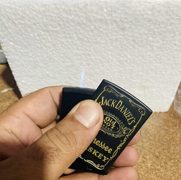 WEE MART Refillable Retro Classy Metal Windproof Lighter – Elegant Design Jet Flame Lighter Pocket Lighter Black Jd Jenesse - Image 3