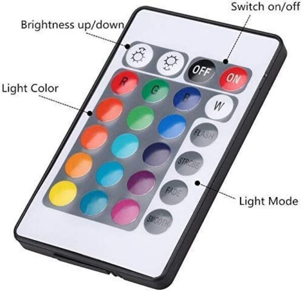 UGSTORE LED Strip Light RGB Multicolor 5050 | 16 Color 24 Key Remote Control - Image 2