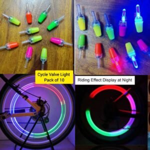 WEE MART 10 PIECES New Design Multicolor cycle valve tyre rim light reflectors