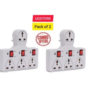 WEE MART Pack of 2 Adapter Multi Outlet & Surge Protectors Extension Board