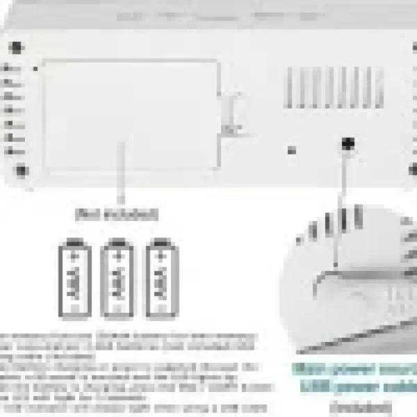 Wee Mart Digital White Clock Shining Screen with Temperature and Alarm - Image 4