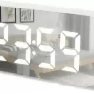 Wee Mart Digital White Clock Shining Screen with Temperature and Alarm
