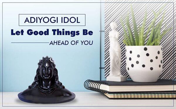 Adiyogi Mahadeva Lord Shiva Statue for Car Dashboard, Pooja & Gift with Maala - Image 2