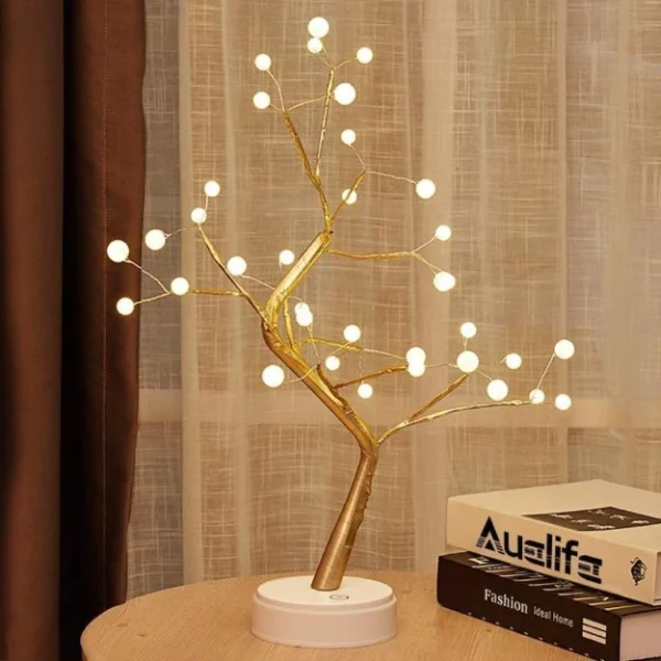 WEE MART Bonsai Spirit LED Tree with Fairy Lights Table Lamp | Warm White - Image 2
