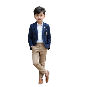 Blue Blazer and Cream pant